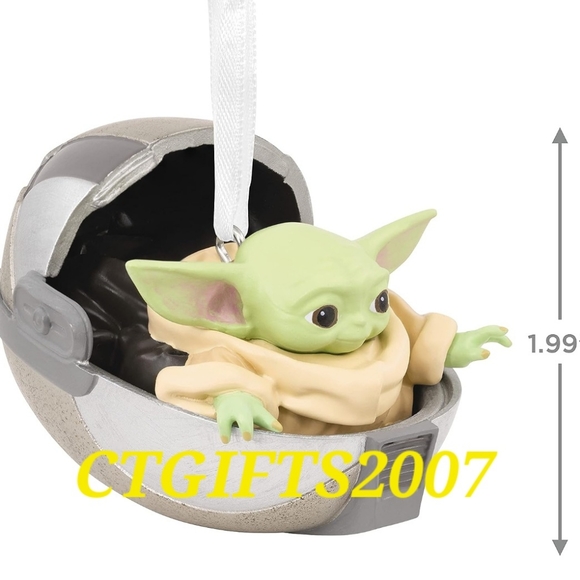 2020 Hallmark Star Wars The Mandalorian The Child Baby Yoda Ornament VHTF BNIWB. - Picture 3 of 10